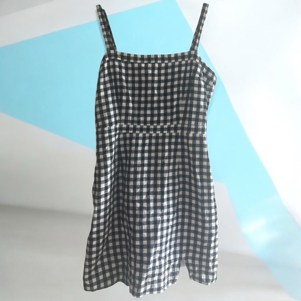 Abercrombie & Fitch Black and White Gingham Mini Dress - Picture 3 of 8